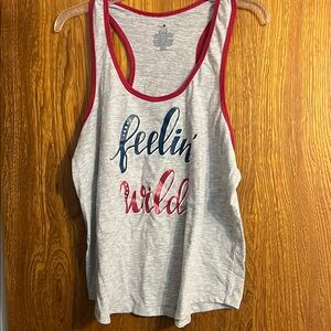 Secret Treasures Gray and Black Tank Top with Racerback